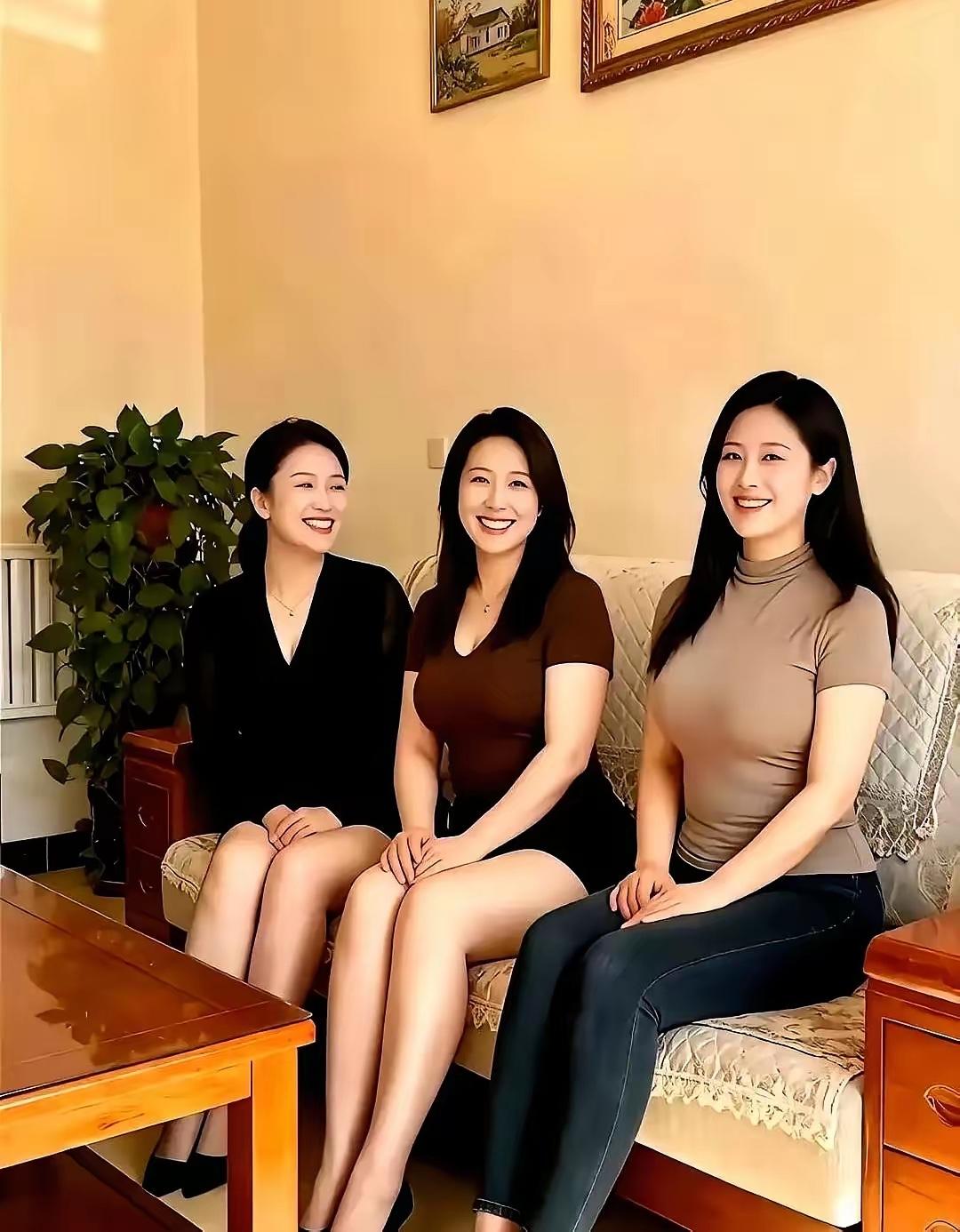 媒婆带男方去相亲，女方父亲豪气一句“沙发上看上哪个娶哪个”，小伙子一把牵走穿牛仔