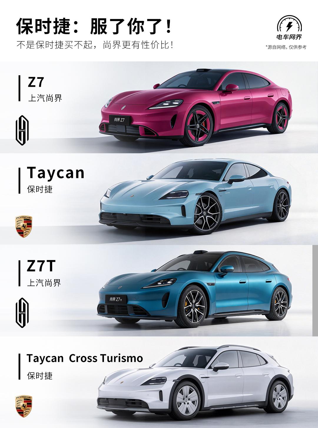 尚界轿跑Z7和Z7T猎装官宣，一个轿跑，一个猎装，说真的，这颜值，妥妥的保时捷平