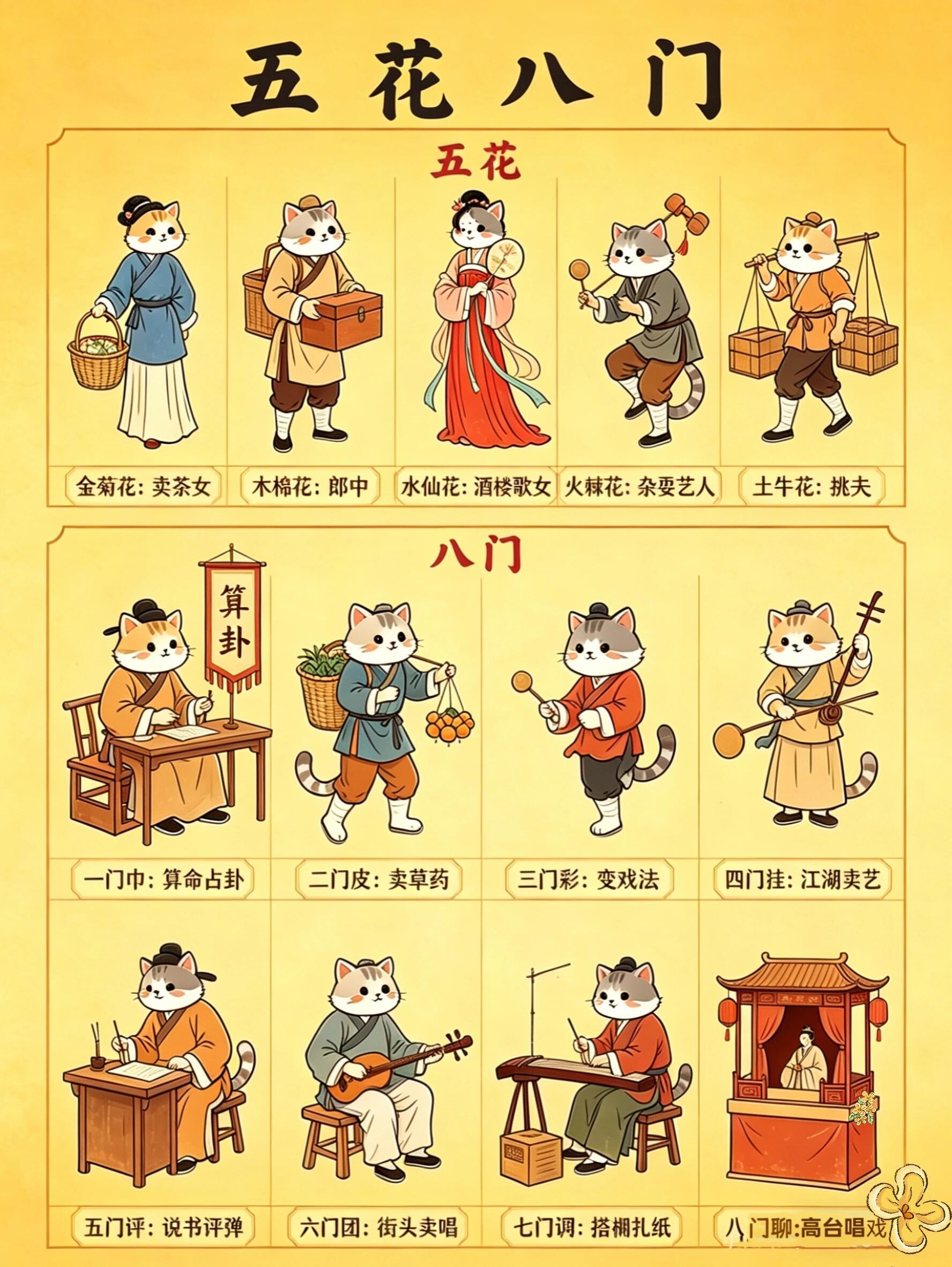 原来“五花八门”真的有具体职业