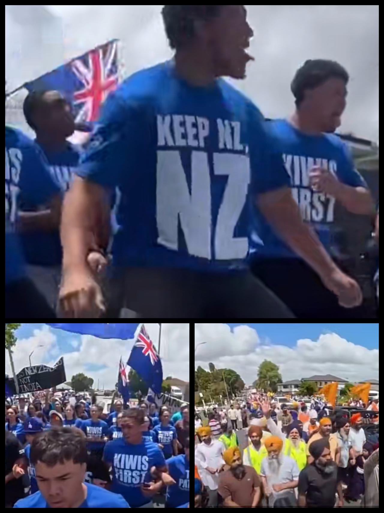 12月20日，新西兰奥克兰发生针对印度移民的抗议活动，自称“爱国者”的抗议者们与