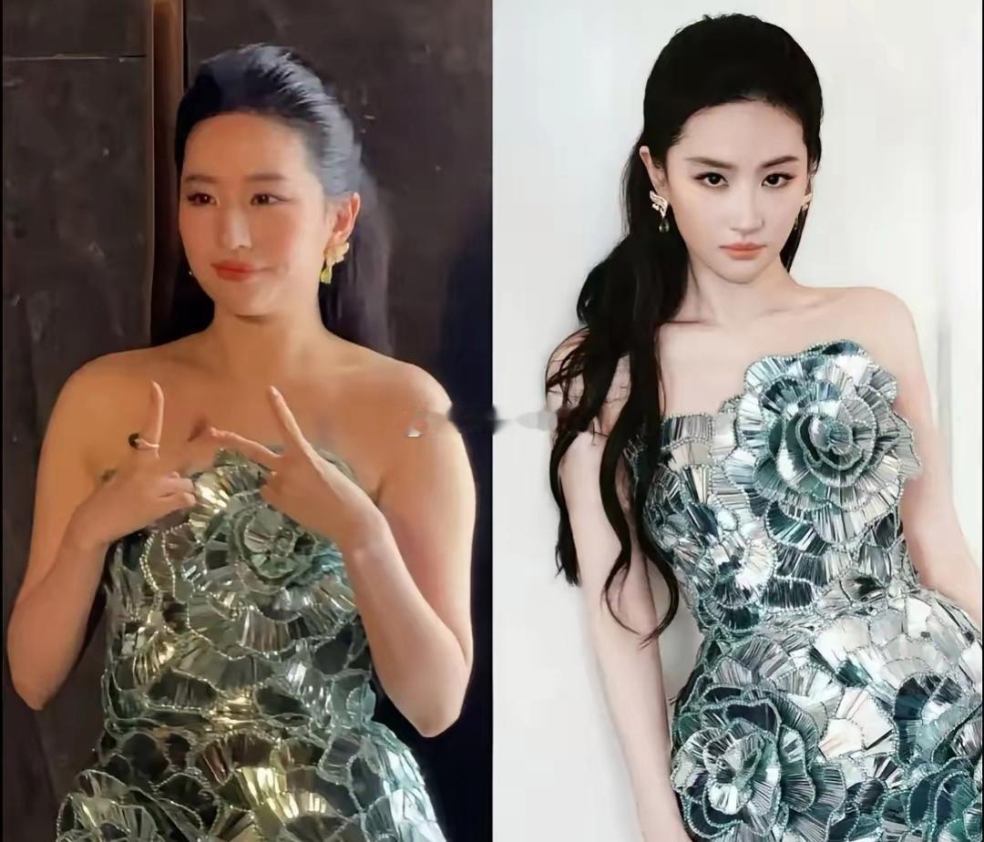 刘亦菲精修和生图差别还挺大的…