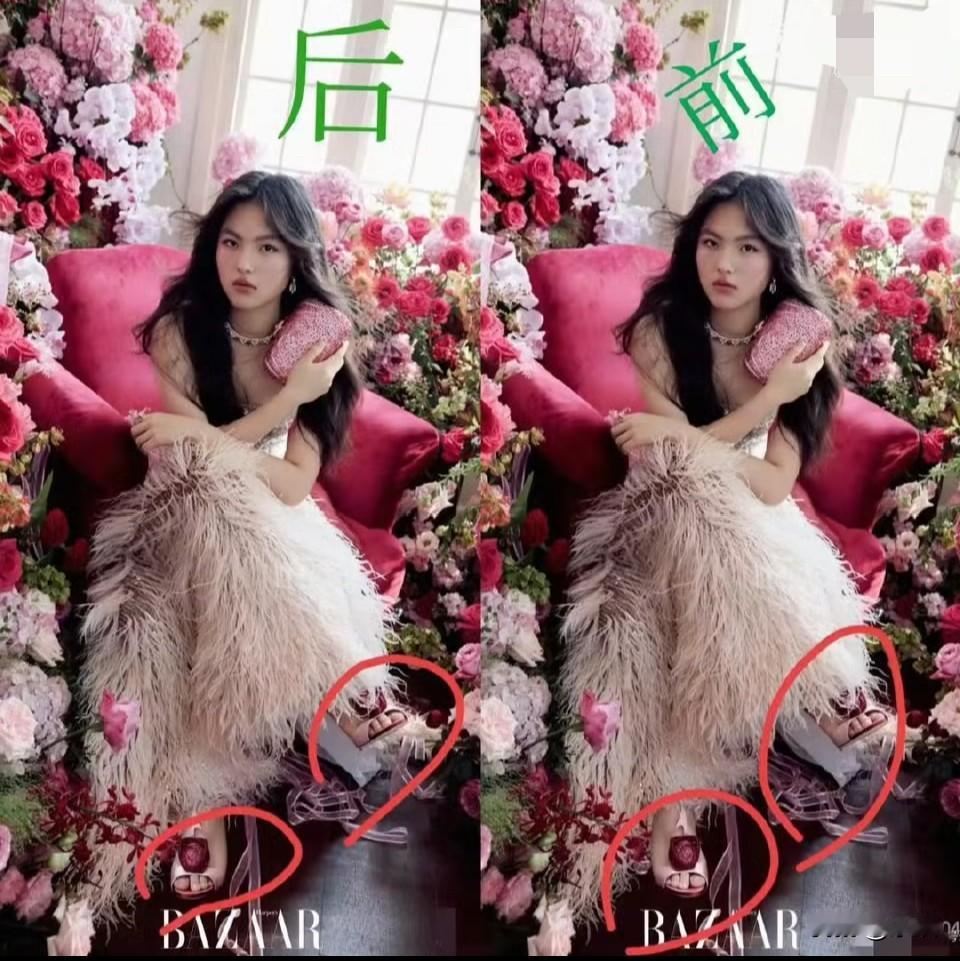 现在发图连脚都要p了嘛！！理解不了真人跟照片差距巨大的p图，有什么意义啊，再美