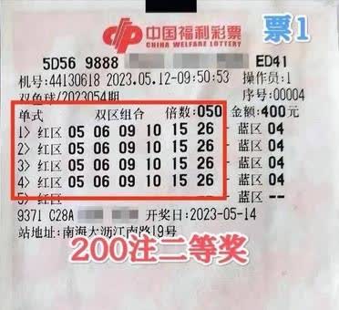 独中402注二等奖，差点卷走20亿元奖金！这位广东彩民的“战绩”足以能够载入双色
