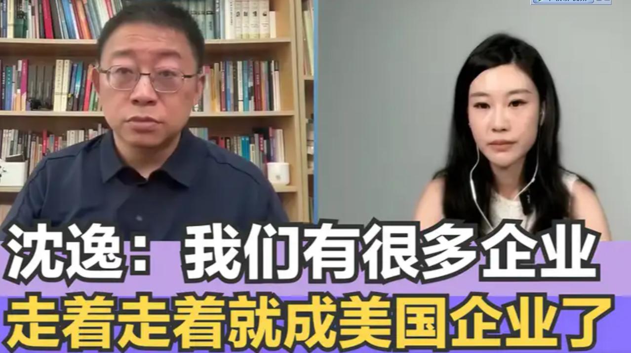 沈逸说的非常好，中国的一些互联网公司，走着走着就变成了美国公司。 要说企业想