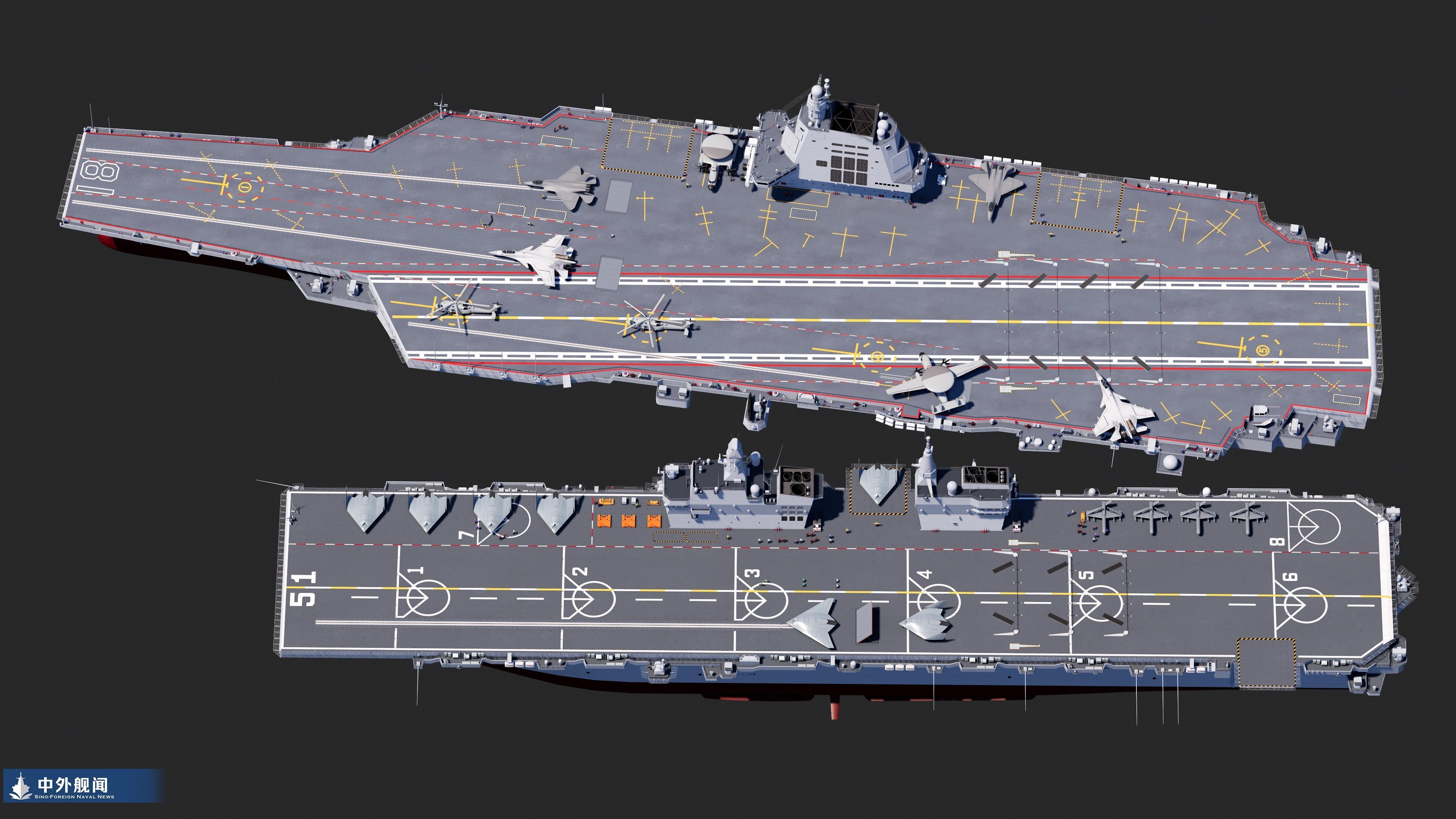 076的航空运作不是说完全没发弹射及降落J-35。但是其后勤设置，诸如机库，弹药