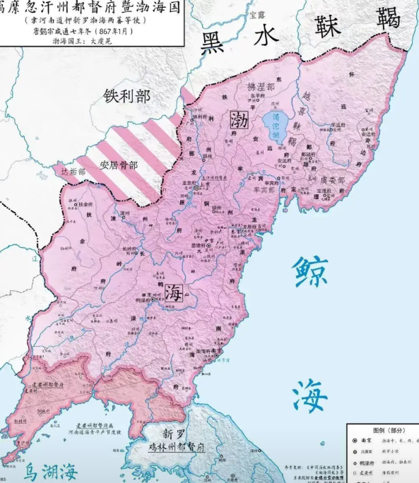 渤海国是个很有趣的古代政权。它以靺鞨族为主体，范围涵盖中国东北、朝鲜半岛东北和俄