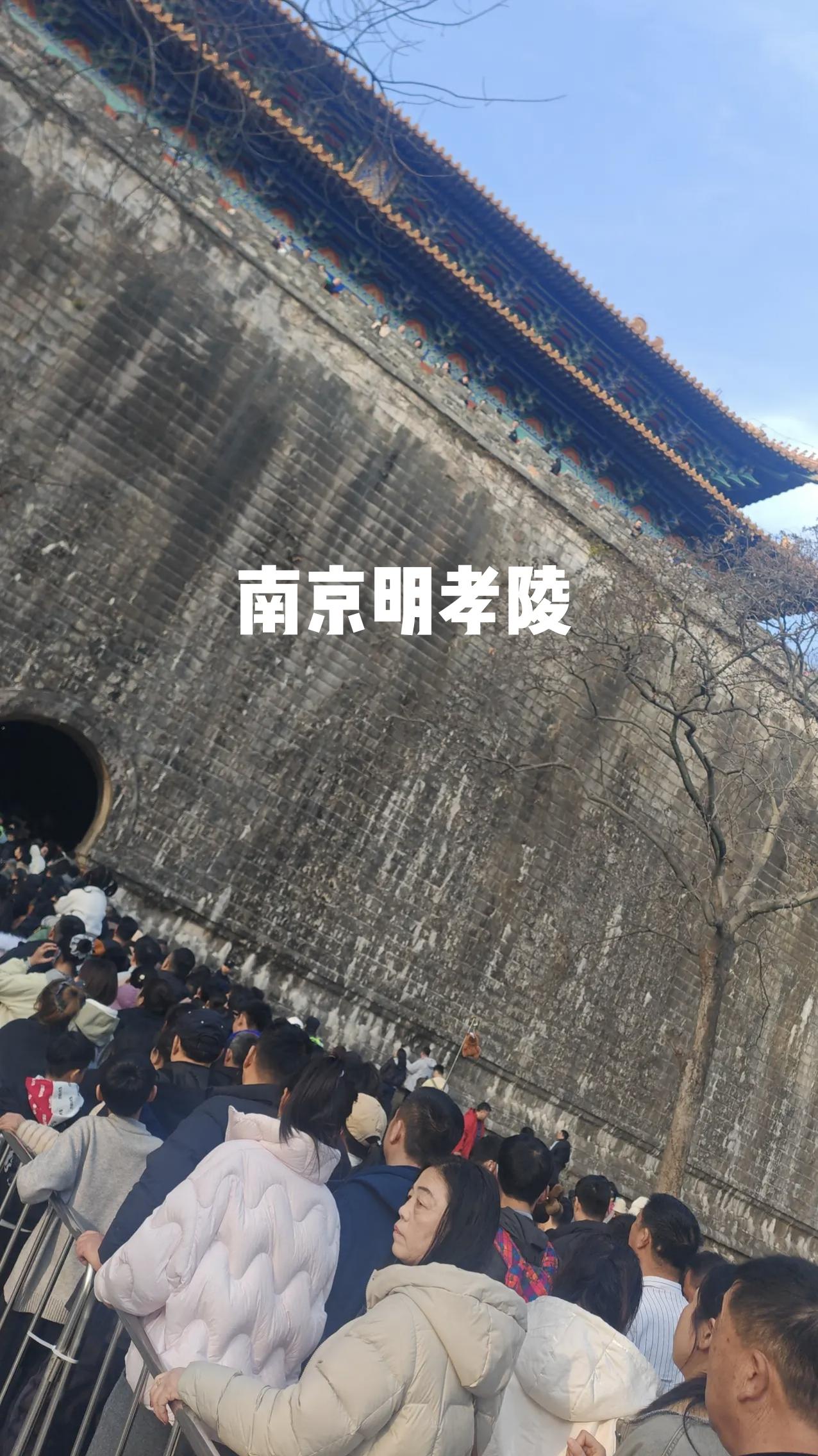 谁能想到明孝陵能堵成这样？明太祖也想不到，600多年后，会有这么多人来看他。
