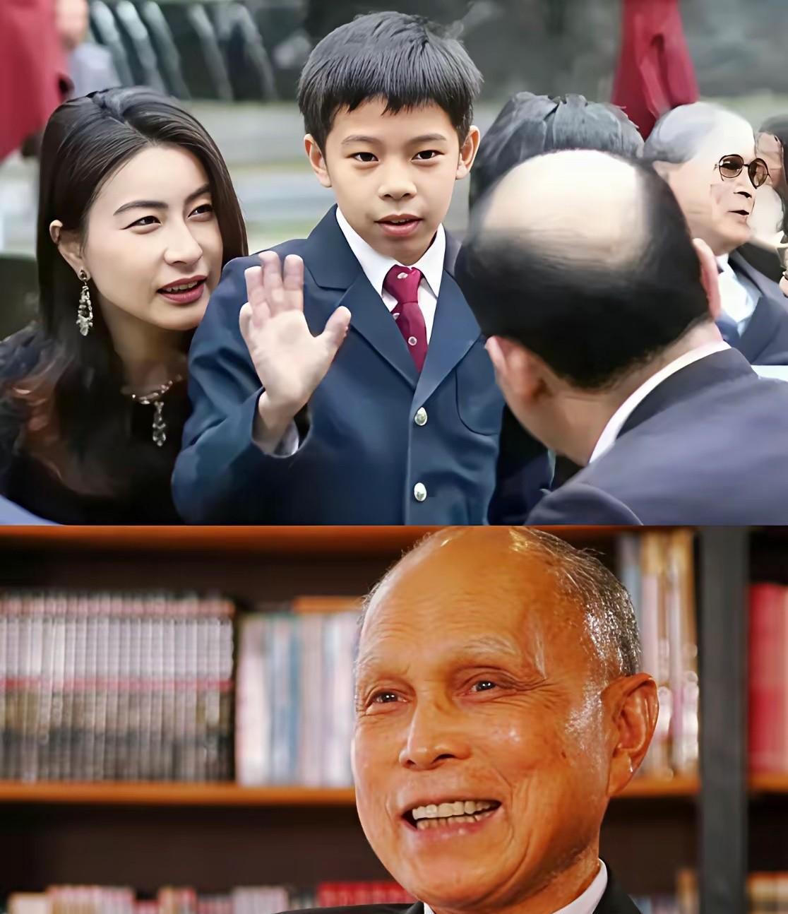 郭晶晶和霍启刚的三个孩子，基因分布真是让人忍不住感慨。她的大儿子霍中曦，长相酷似