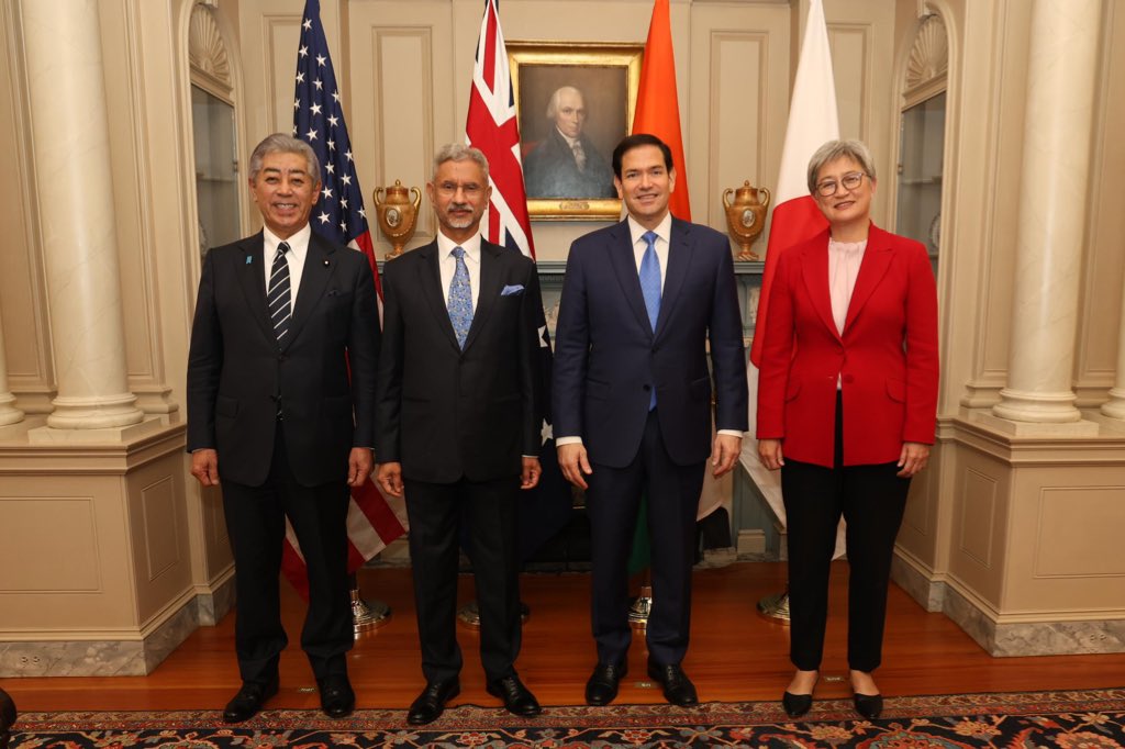美日印澳四方安全对话（QUAD）外长会议，7月1日在美国华盛顿举行，不愧是“志同