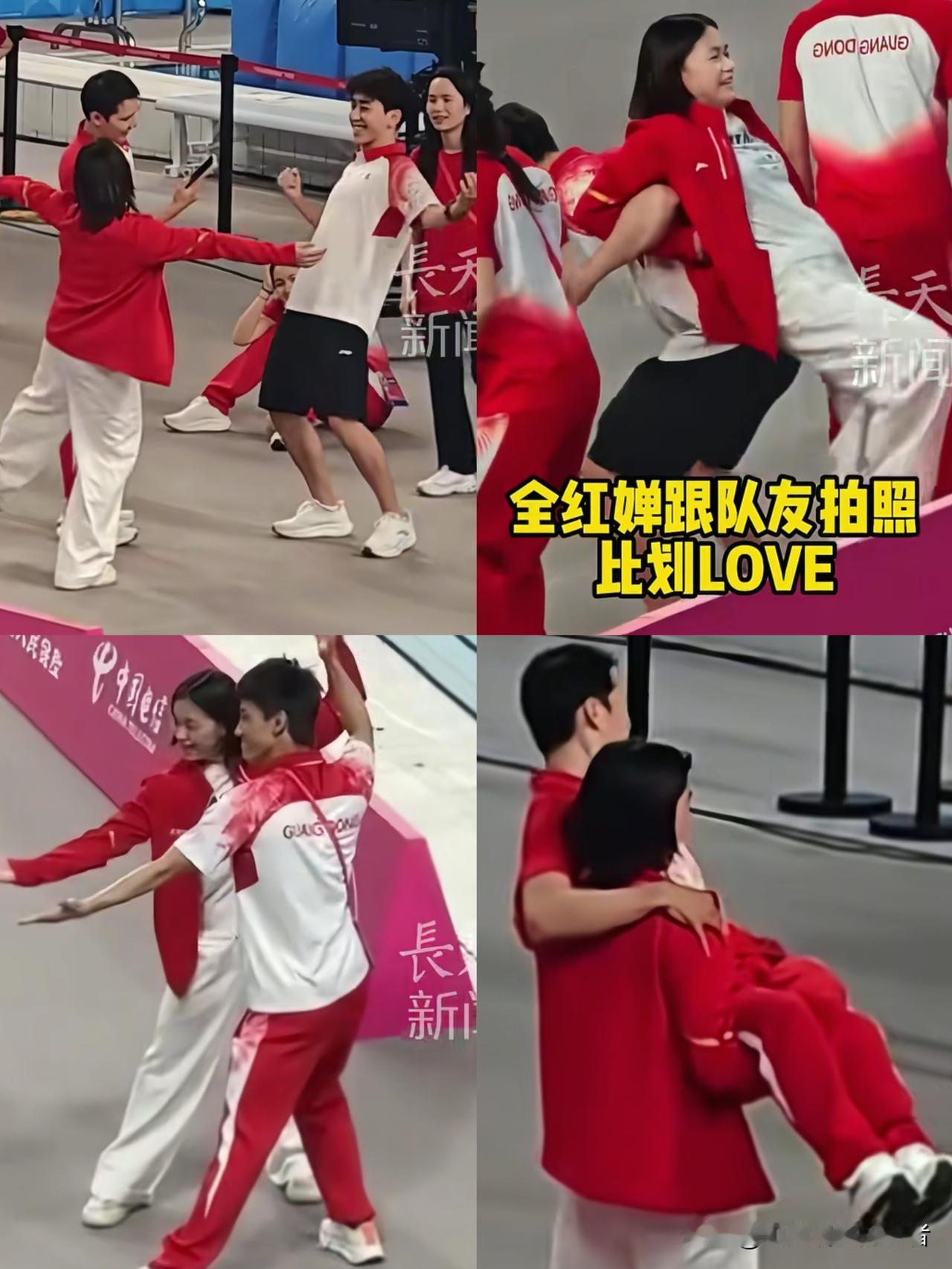 “快乐魔法”全红婵！赛场外出圈瞬间，观众阿姨眼神藏不住宠爱比赛哨声刚落，冠