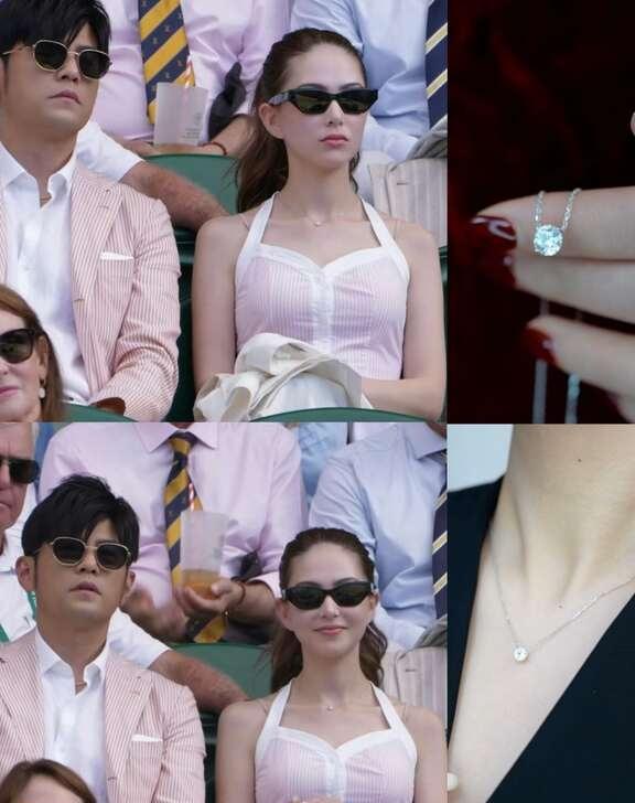 昆凌温网穿搭～运动服配一滴泪项链太美啦！2026温网周杰伦和昆凌也去啦两人粉