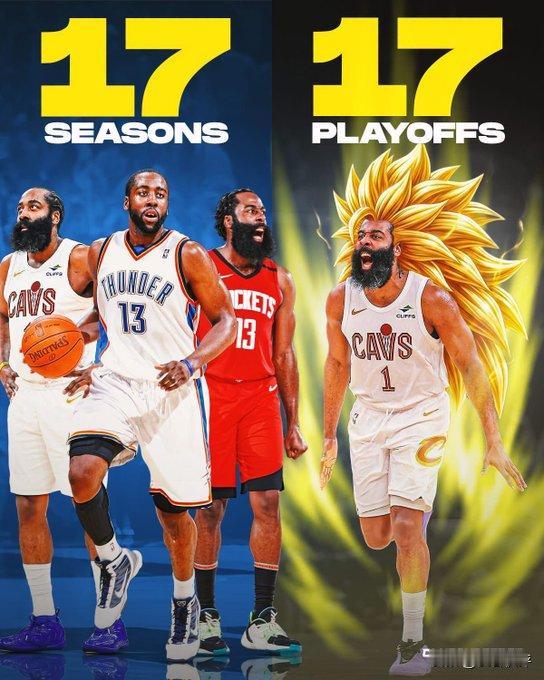 哈登称他会改变他的打法，跟勒布朗打的一样。他虽然在NBA打了17个赛季，从来没有