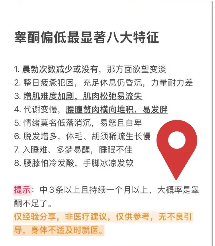 男生兄弟们，睾酮的重要性我就不多说了，当回事吧！