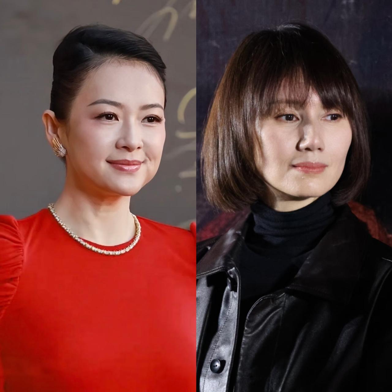 问大家一个问题，不许说谎。这两位都是顶流的女明星。左边是章子怡，今年48