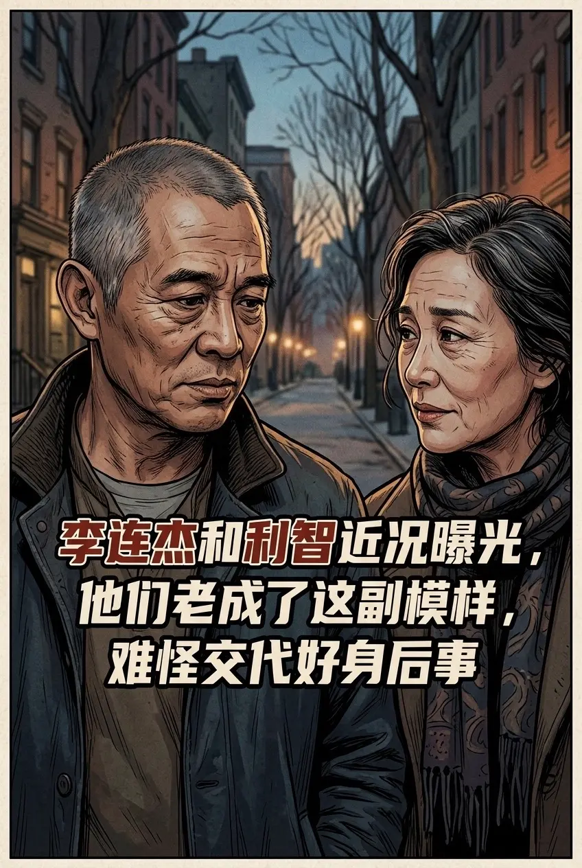 李连杰和利智近况曝光，他们老成了这副模样。难怪交代好身后事