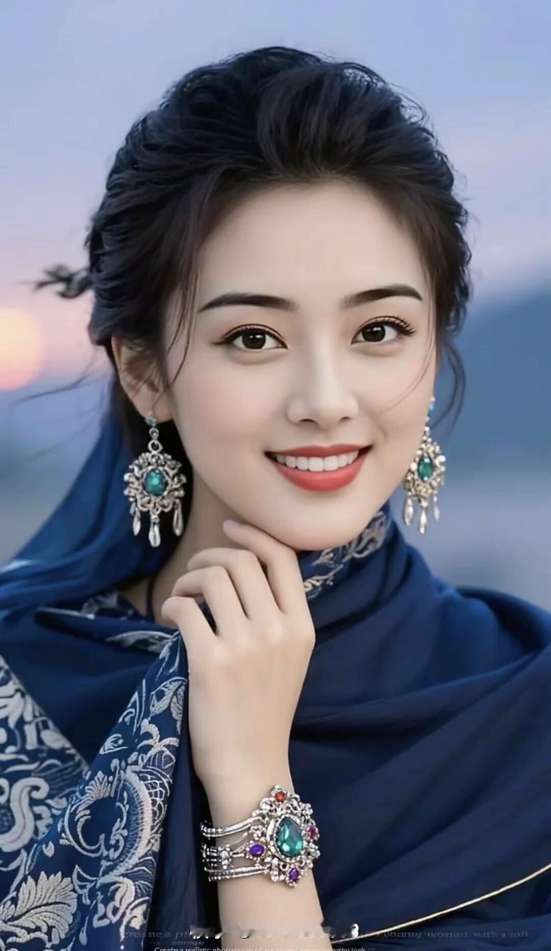 优雅蓝调，复古珠宝，气质满分！💎✨