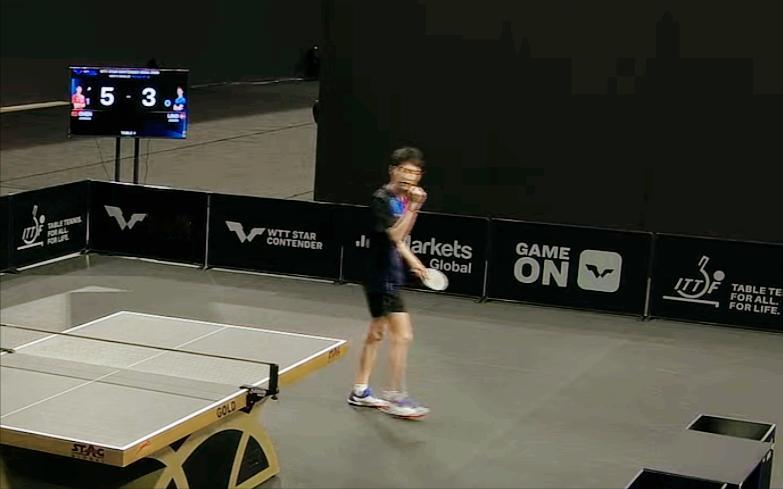 陈俊松太可爱了，第一局13:11逆转了林德，林德有点暴脾气，反正嘴里不干净