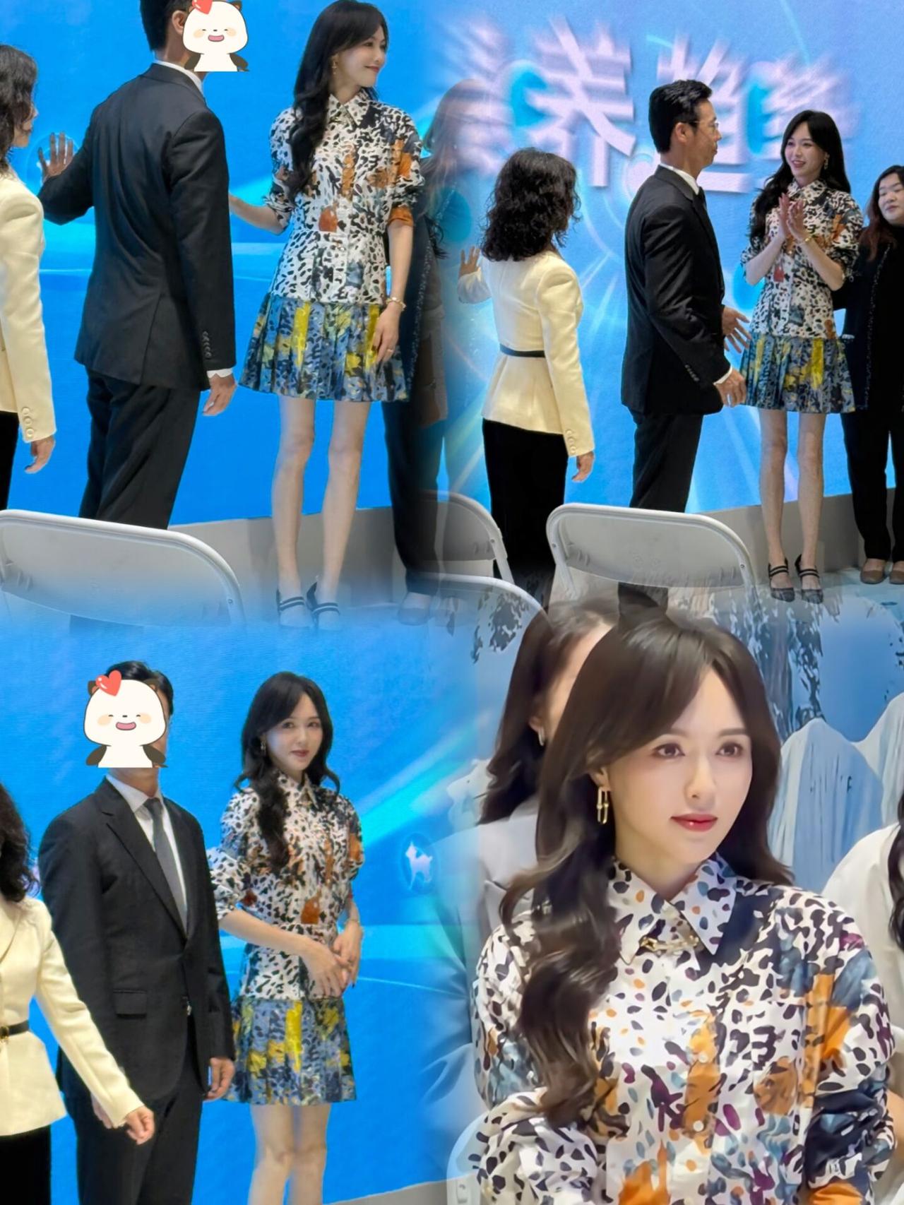 41岁唐嫣瘦脱相了！最近上海进博会有很多明星出席，不少网友见到了唐嫣，她身穿印花