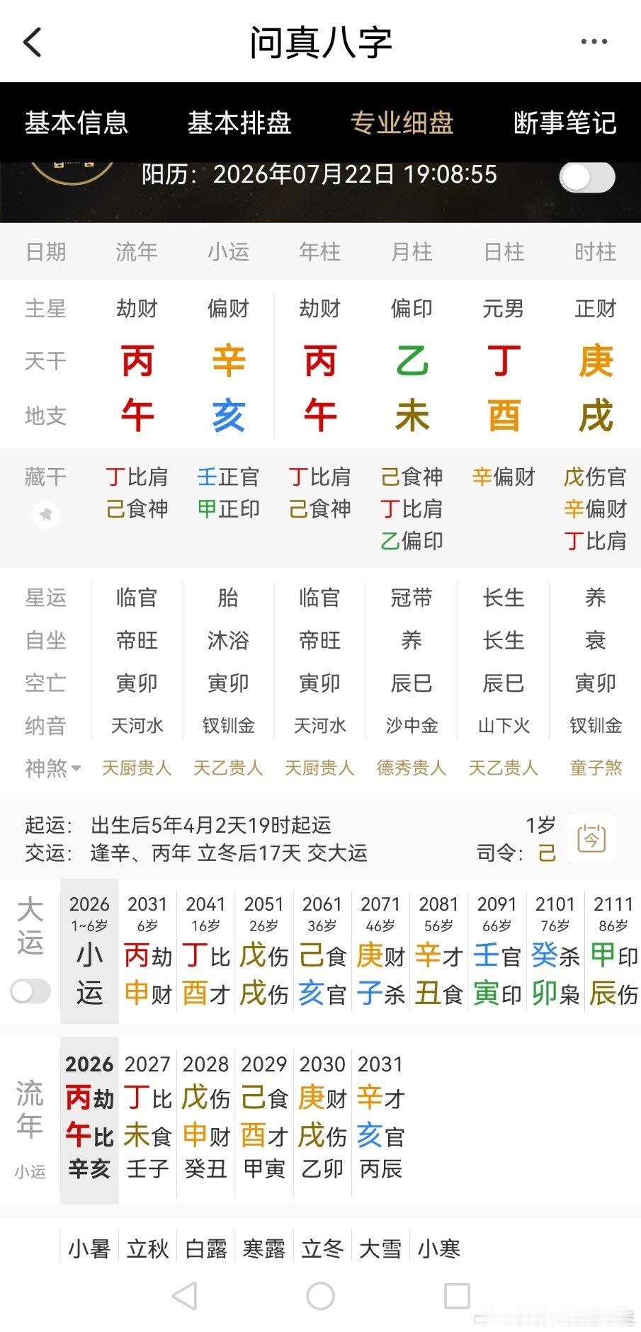 今日生辰八字随手排盘戌时八字还算不错男娃大运挺好