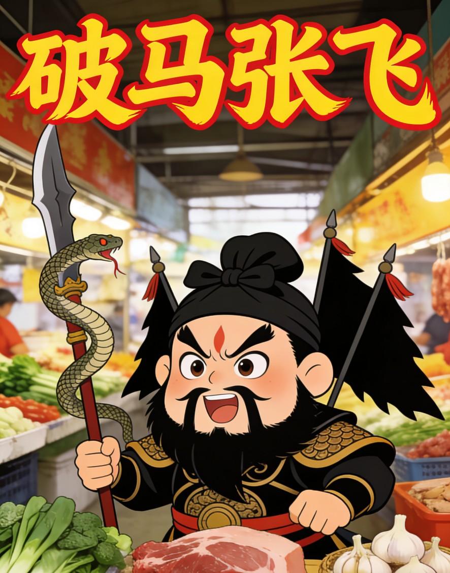 破马张飞是什么意思？90%人都望文生义，真和“破马”没关系！菜市场里，东北大