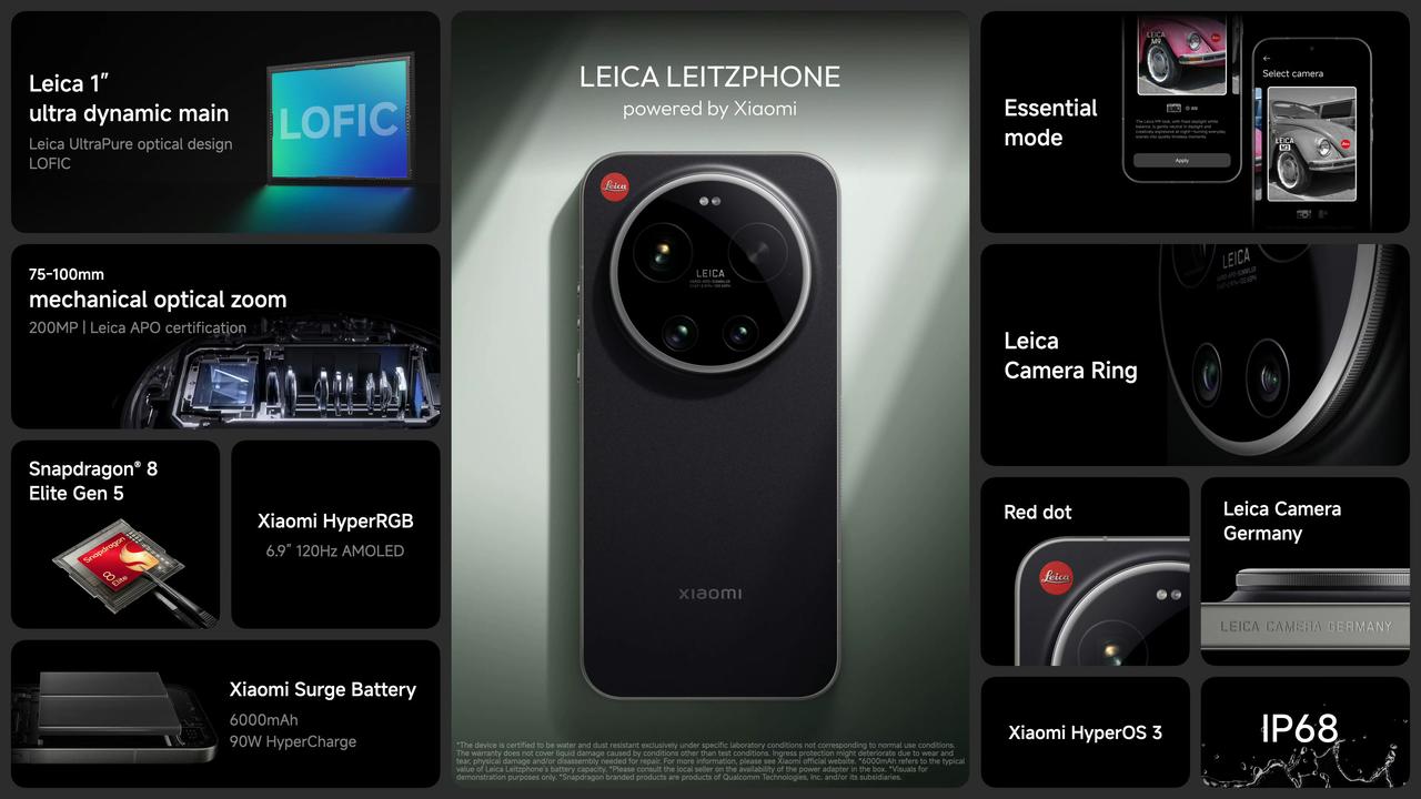 小米徕卡联手在海外发布全新的LEICALEITZPHONE，定价1999欧，合