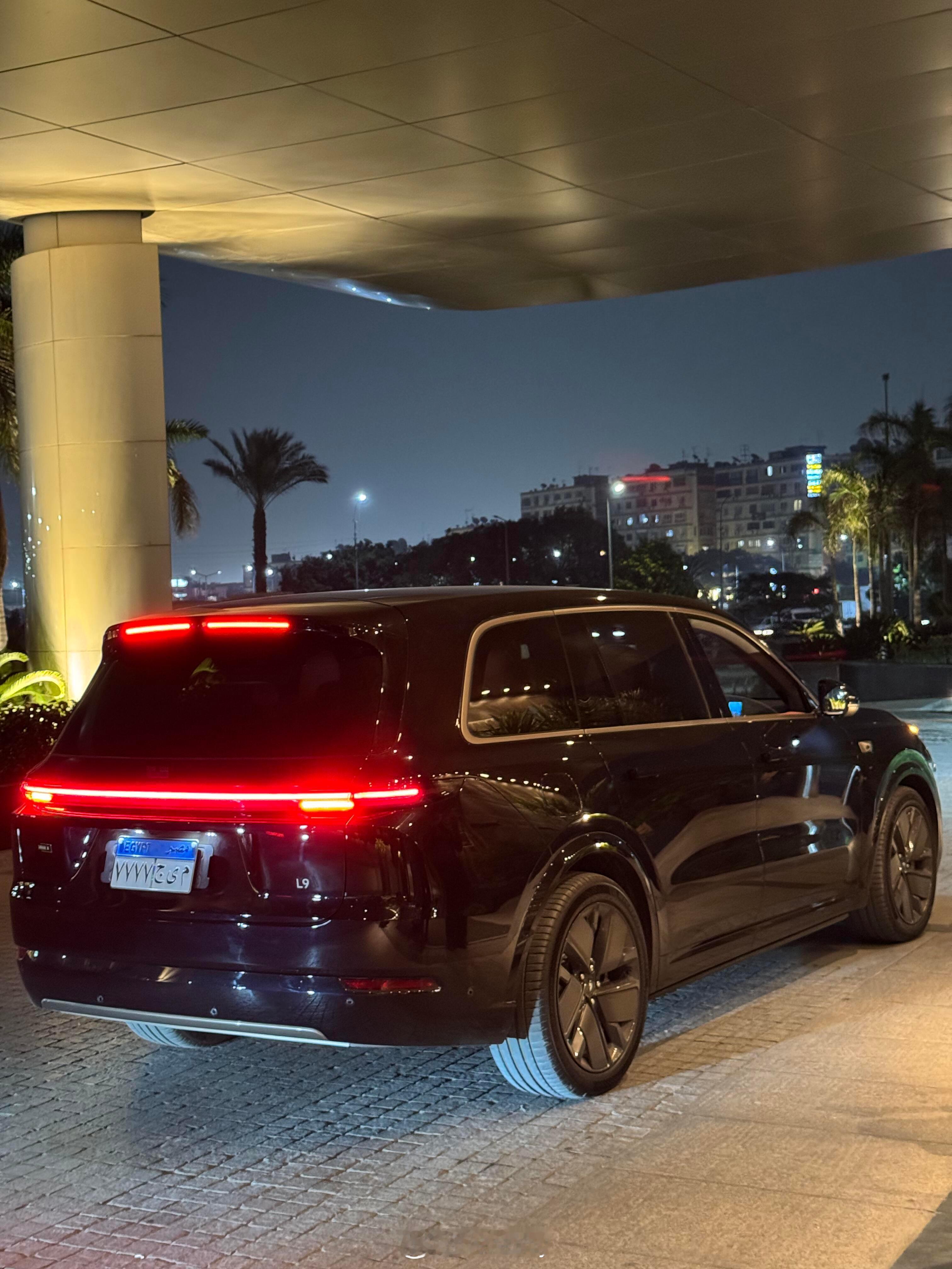 埃及人民的生活也是好起来了，有人已经开上了理想L9，看尾门的两段刹车灯，这还是