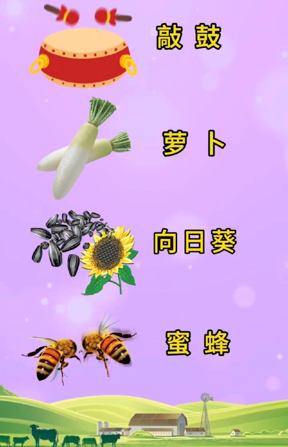  看到“敲鼓+萝卜+向日葵+蜜蜂”，我懵了！评论区有人10秒说出答案，你觉得是啥