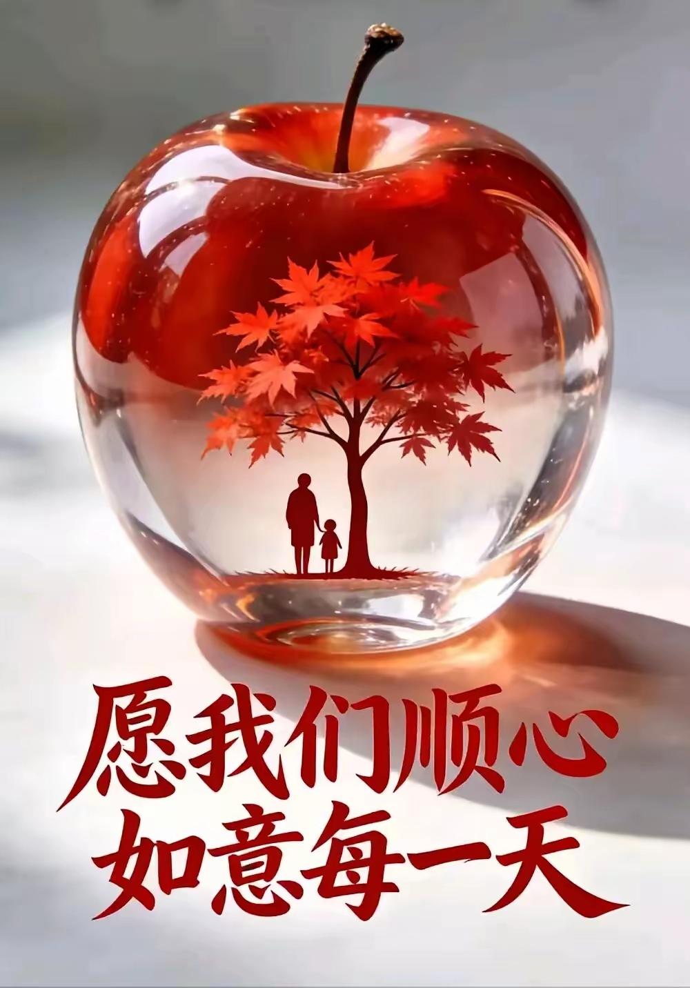 愿我们顺心如意每一天，如同一颗充满爱的苹果🍎
