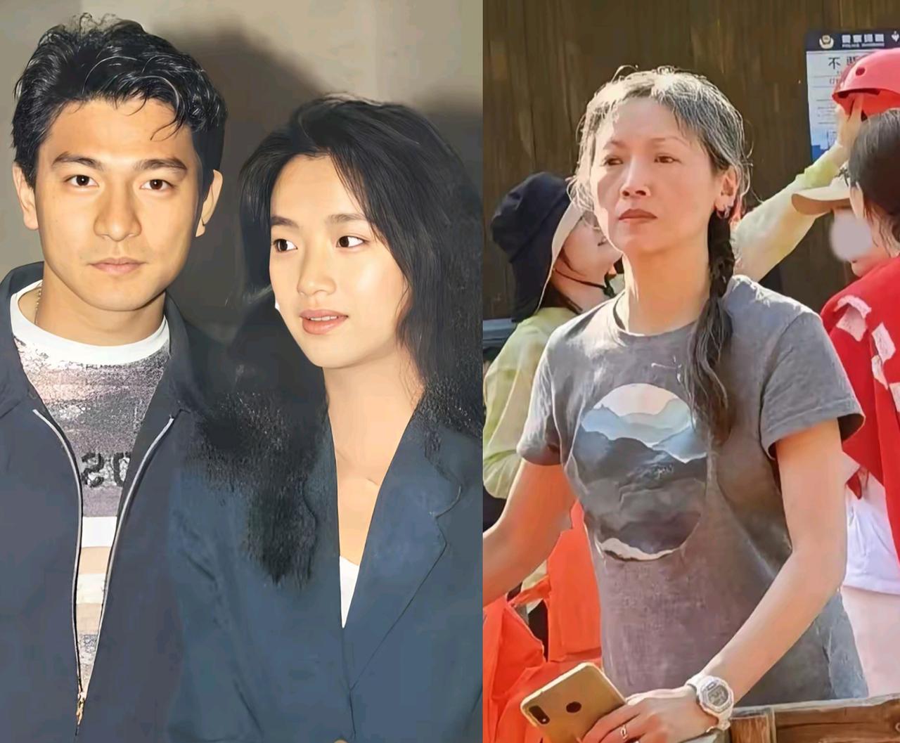 那个拒绝刘德华的女人，如今57岁，满头白发。还记得《天若有情》里，让刘德华骑