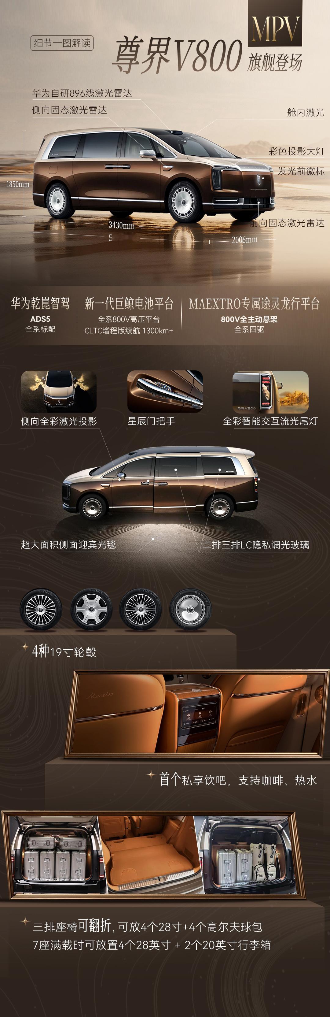 尊界V800首款国产百万级MPV这场发布会最大的亮点除了开启预售外，就是尊界V8