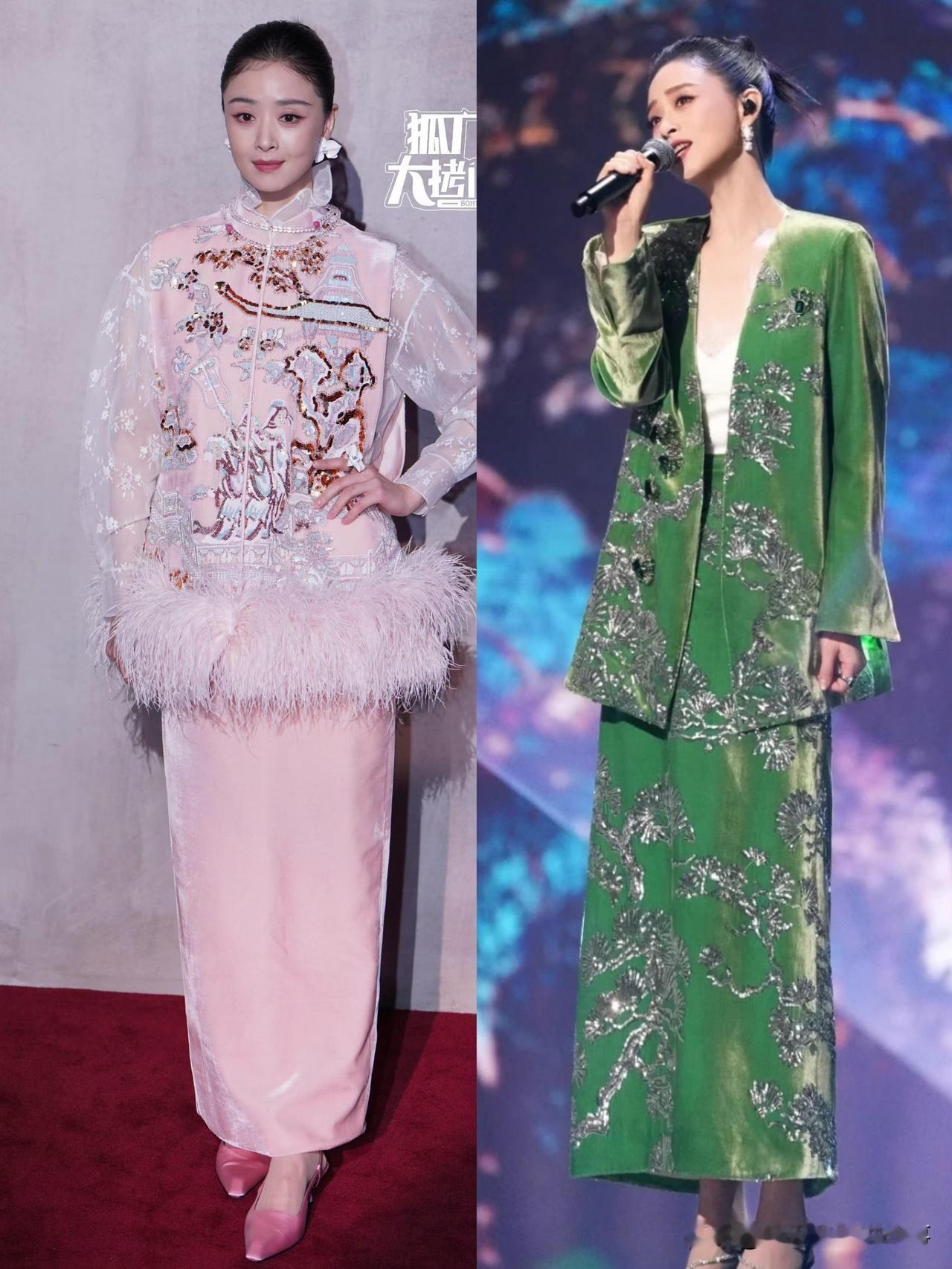 华妃娘娘蒋欣太适合中式礼服！凤仪万千的气场、抗打脸蛋轻松hold住镜头，尤其那套