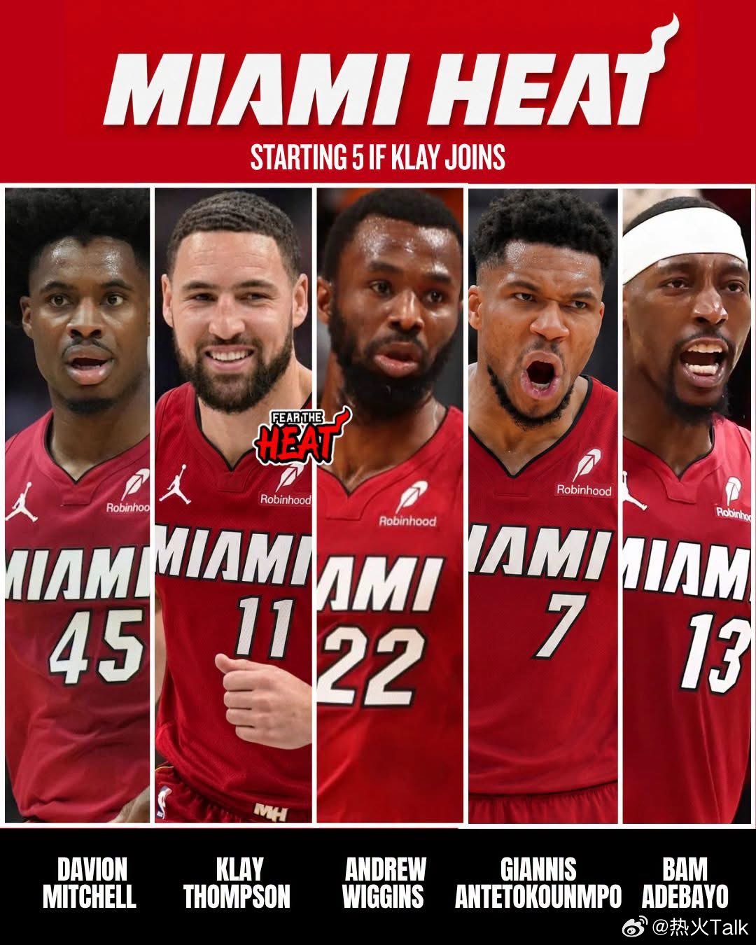 热火下赛季的首发阵容至今未定nba