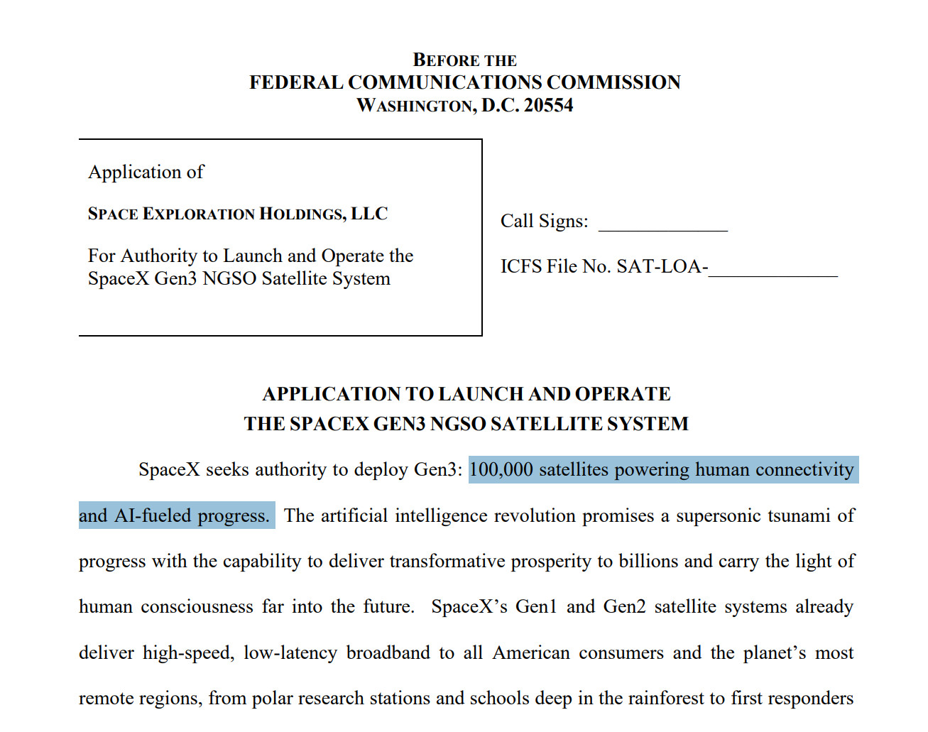 【SpaceX申请部署10万颗卫星建立面向AI时代的空基通信底座】全球民营航天