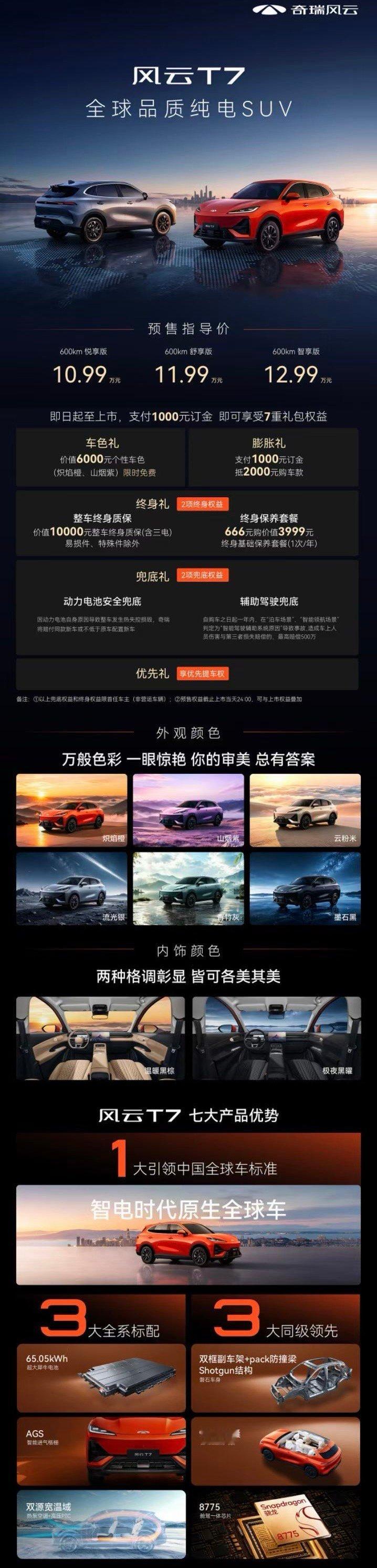 奇瑞风云T7预售价10.99万元起大家都说它是一台“慢车”，但这份慢，全是藏不