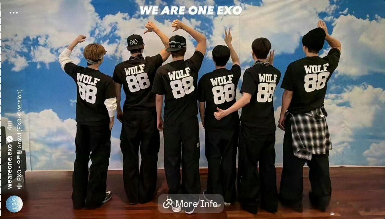 EXO蓝天白云背影照Weareone🫰