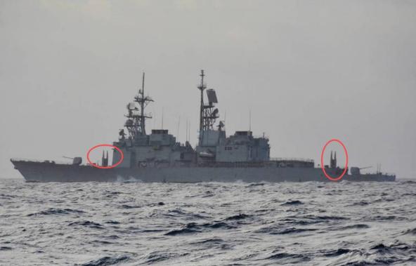 只差最后38海里！台出动万吨巨舰，冲向我054A，防空导弹已竖起这事闹得挺悬
