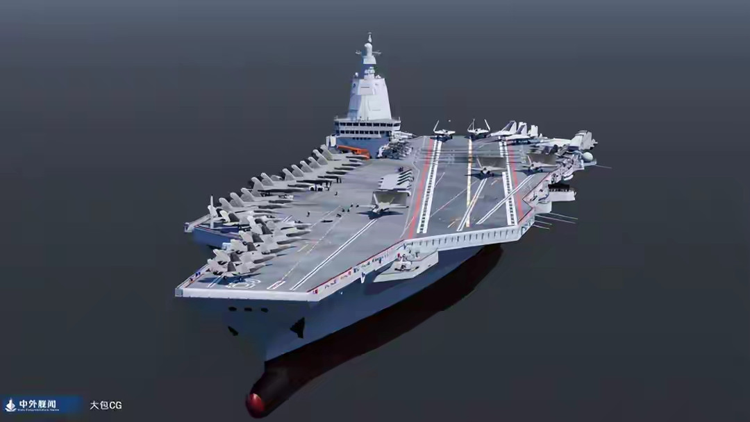 美媒:中国正在建造全球最大的航空母舰！美国《战区》网站报道:通过对开源信息的分析，被中国网友称为00