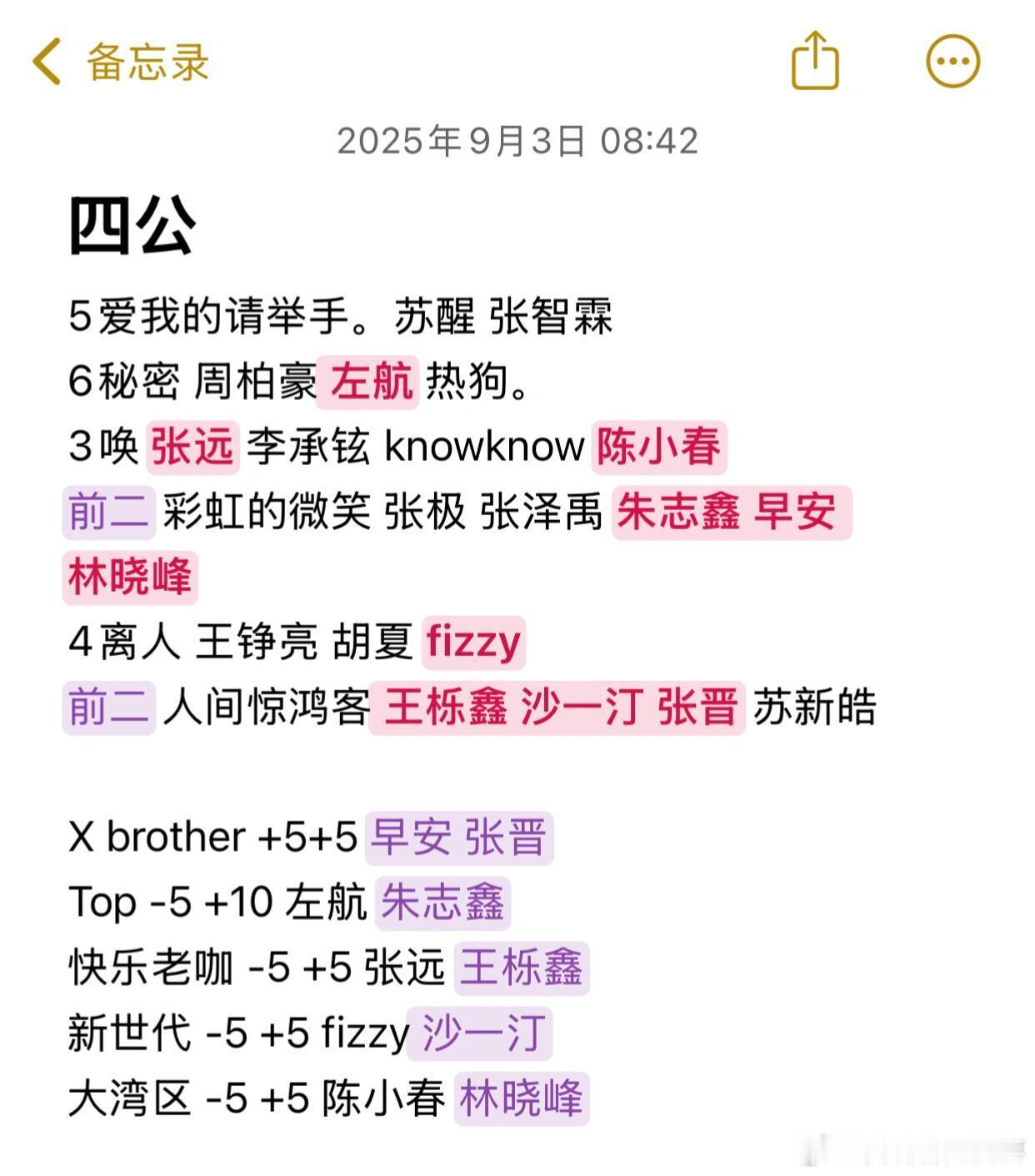 披荆斩棘四公超短时间录制⏺️昨天录制完了四公，简单写了点能记得的一些