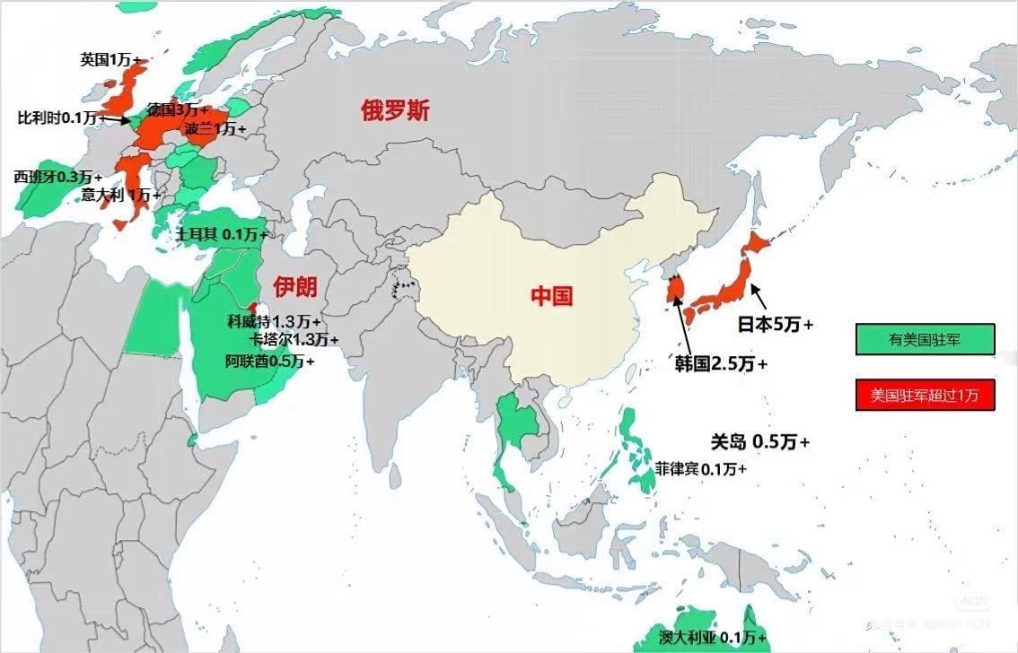 老美在全球各地的驻军人数，真的是很有针对性了，你觉得呢？近