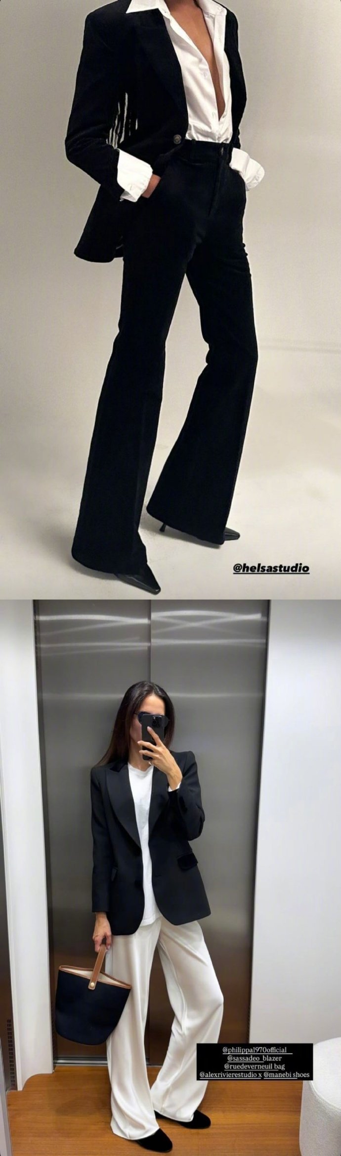 偏爱黑白穿搭ootd​​​