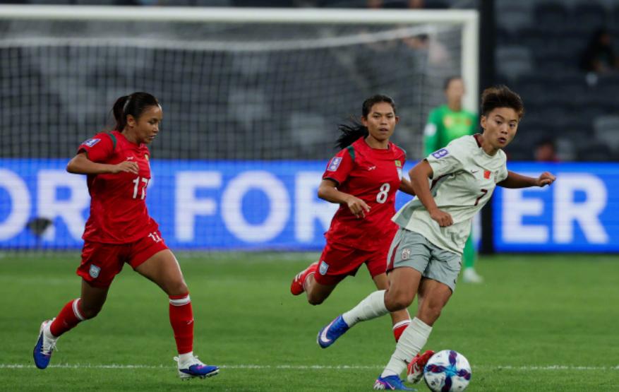 中国女足2-0孟加拉女足，取得女足亚洲杯开门红，中国队所在小组最新积分榜如下：