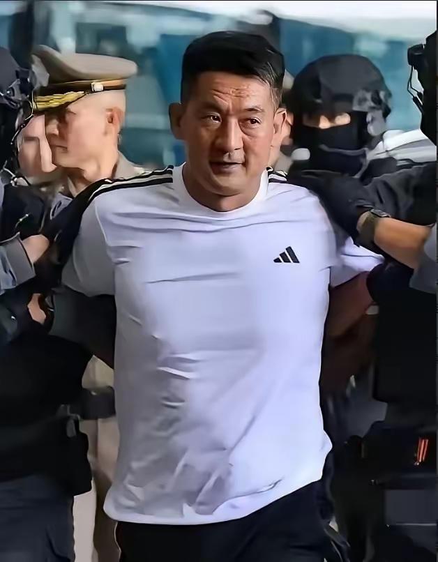 佘智江这神态体态，一看就不是普通角色，这哪里是落网嫌犯，分明是长期横行的狠角色！