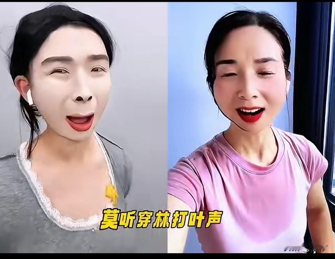 网友模仿的崔丽丽实在太像了，不仔细看我都差点没认出来，同款发型同款大嘴，尤
