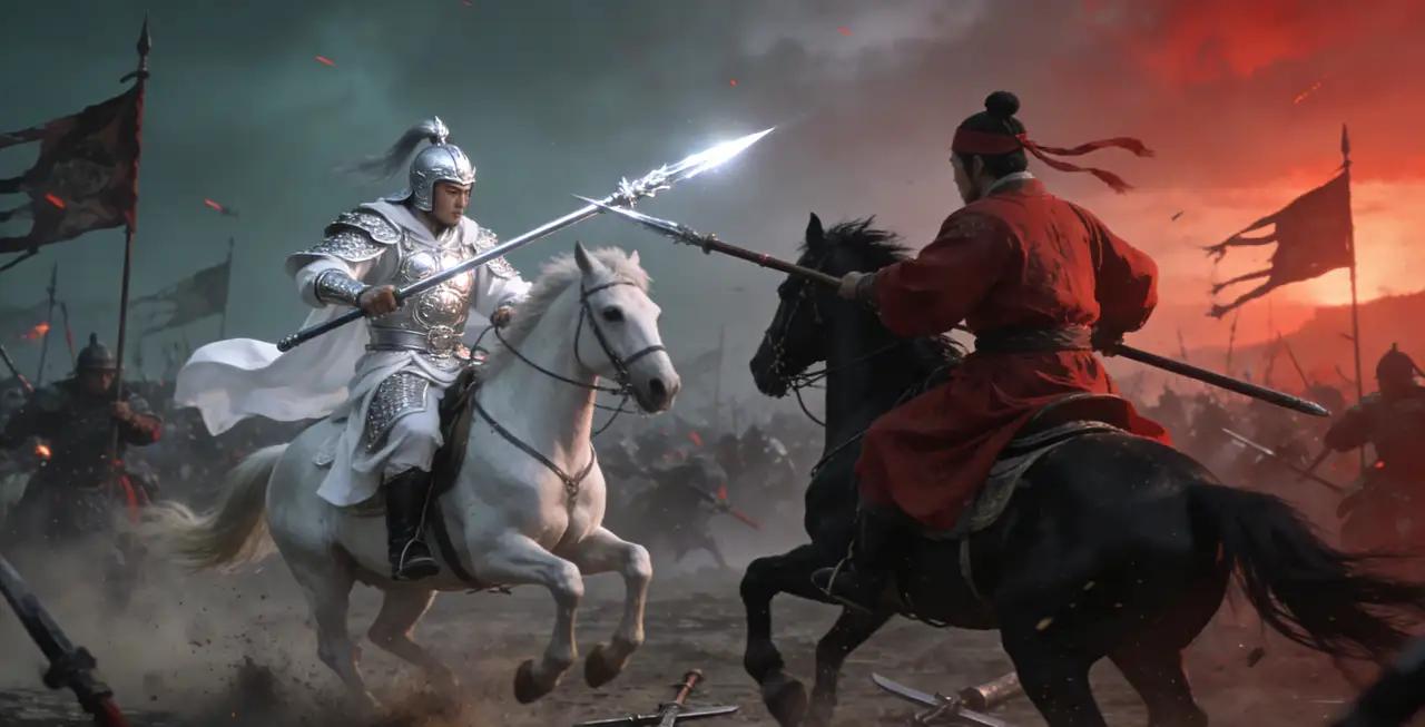 赵云和姜维交手回营后，赵广问：“父亲为何不用百鸟朝凤杀了姜维？”赵云叹气说：“我