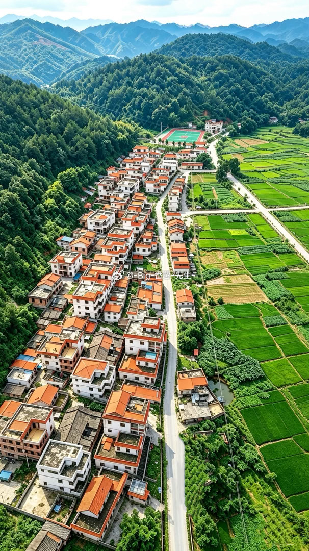 1⃣️：这是我的家乡,位于粤港澳大湾区最偏远最落后的大山区农村,周围被大山环绕,
