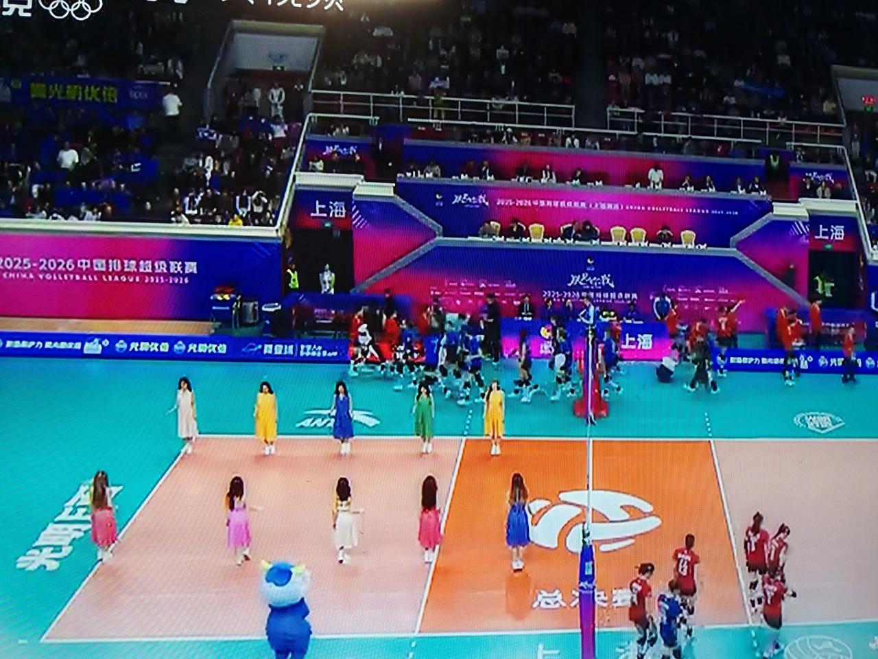 2025-2026女排排超联赛决赛第二场，上海女排对阵江苏女排，第一局上海女排1