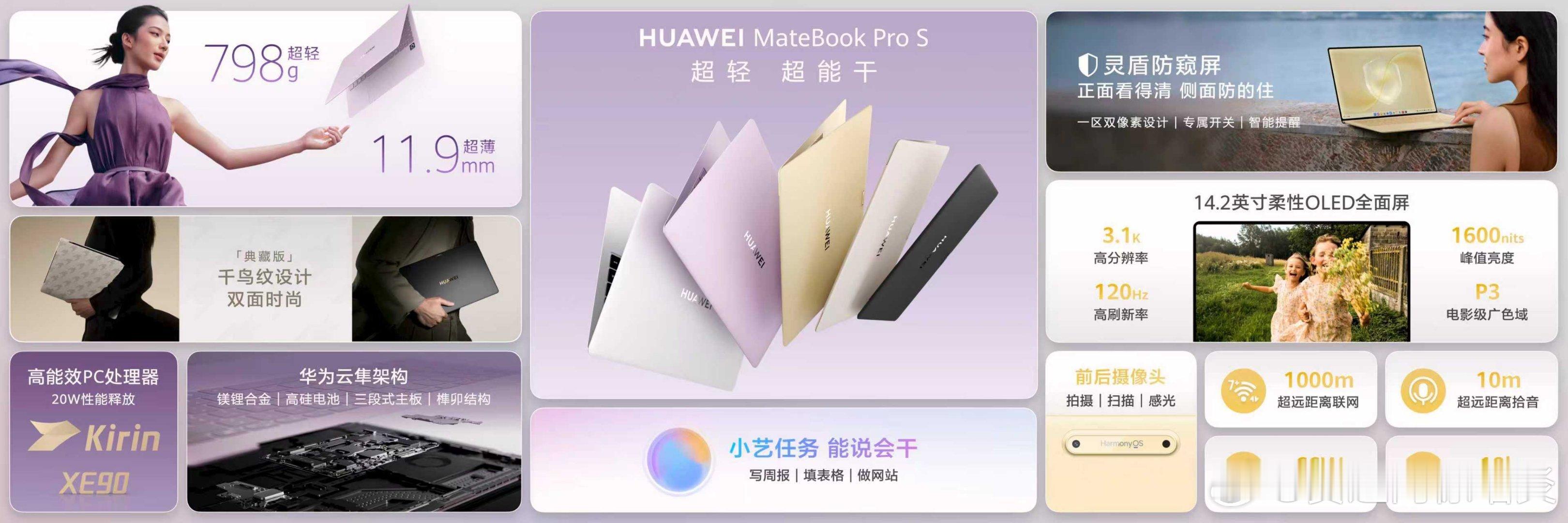 华为新款电脑WiFi连接距离达一公里华为MateBookProS搭载麒麟XE