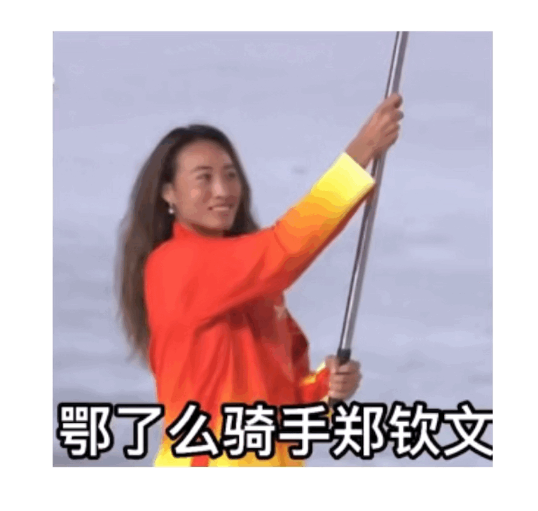 在群里发现了好用的表情包😂😂😂郑钦文担任湖北代表团旗手全运会​​​