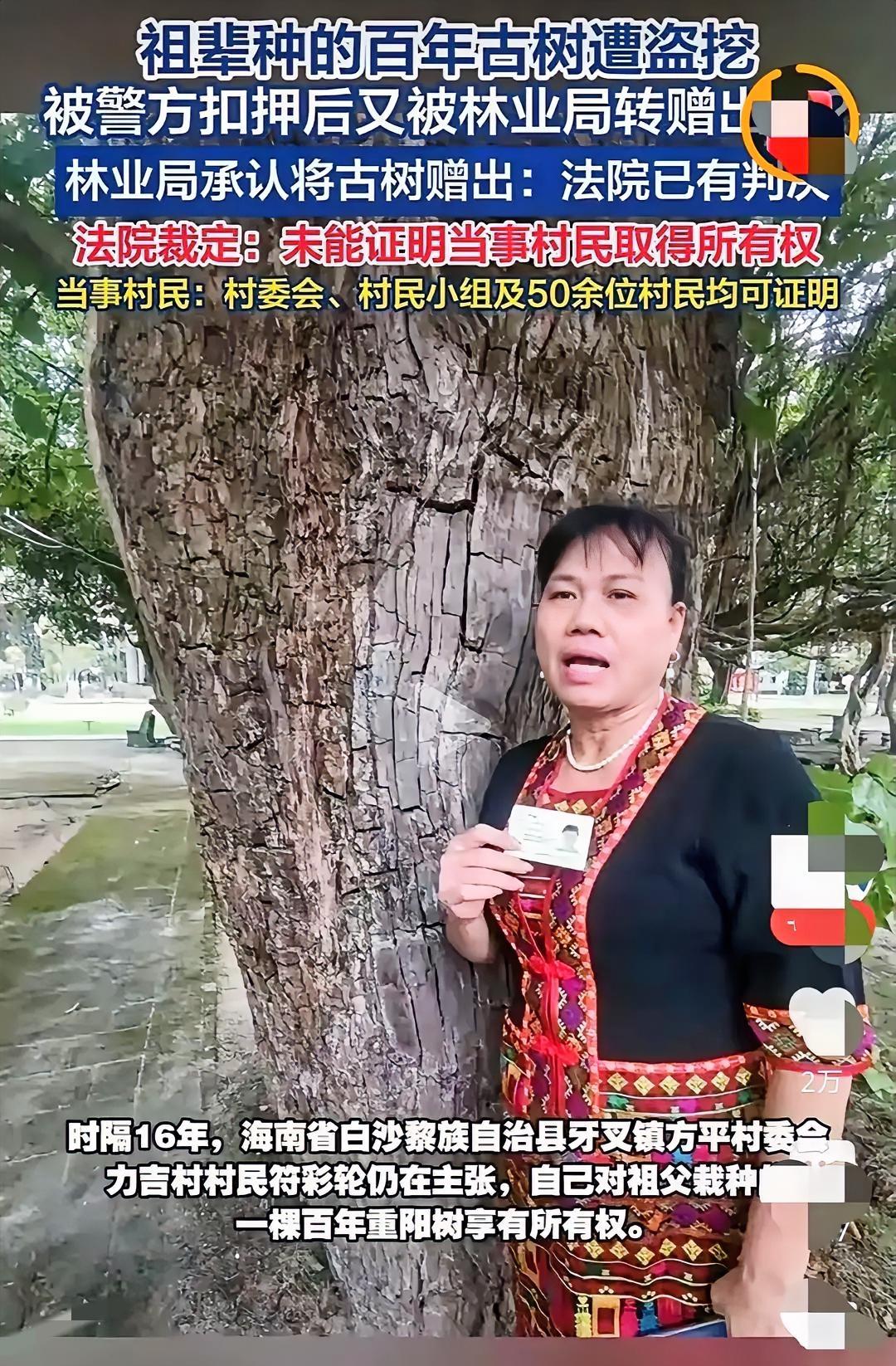 贼都笑了：这和我有什么区别？​2010年，自家的百年古树被盗挖，报警。古树作