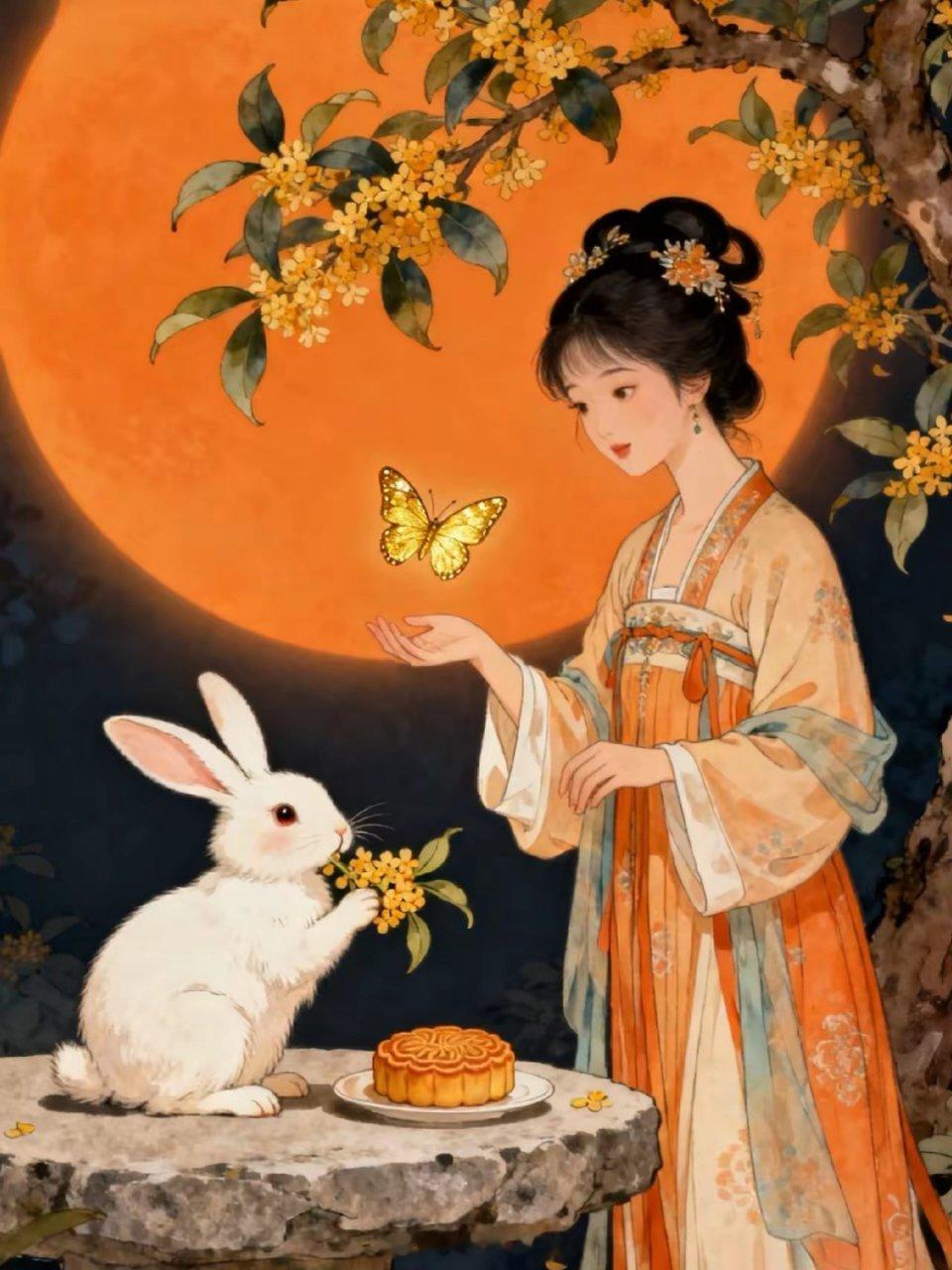 🌕中秋佳节月亮慢慢变圆，事事慢慢如愿。​不能一起吃月饼，但我们看的是同一个月
